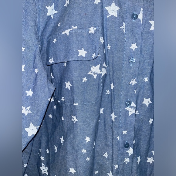 Blue Button Down Shirt with Stars - Picture 6 of 15